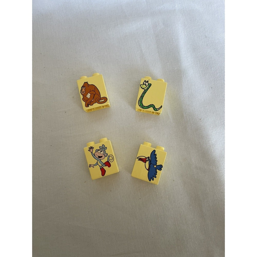 Lego Duplo Dora the Explorer 4pc Specialty Blocks Boots Monkey Snake Bird